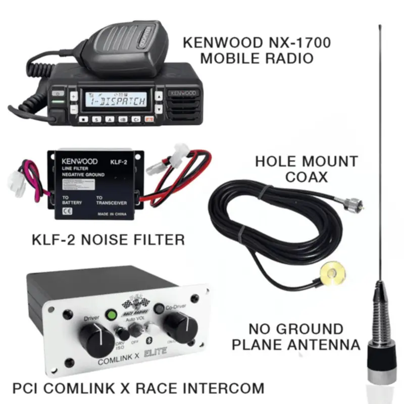 Pci Race Radios Comlink X & Kenwood Nx-1700 Race Package 1