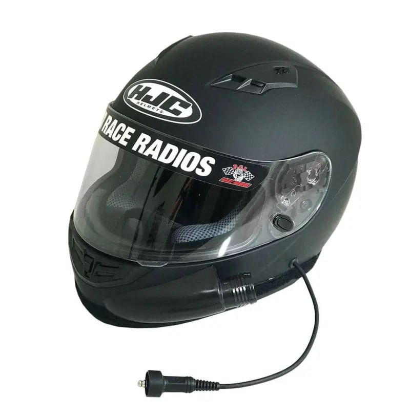 Pci Race Radios Hjc Cs-R3 Dot X-Small Black Helmet 2