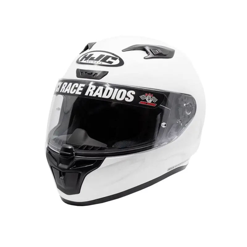 Pci Race Radios Hjc I10 Dot Helmet - White 1