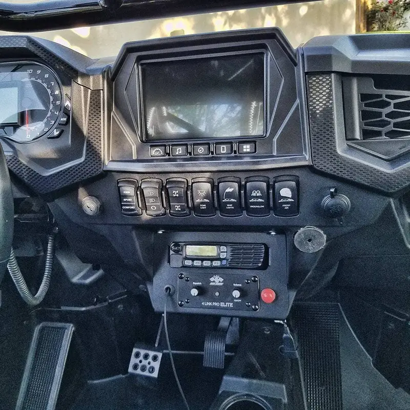 Pci Race Radios Polaris Rzr Twist Lock Open Box Replacement Radio & Intercom Bracket 2