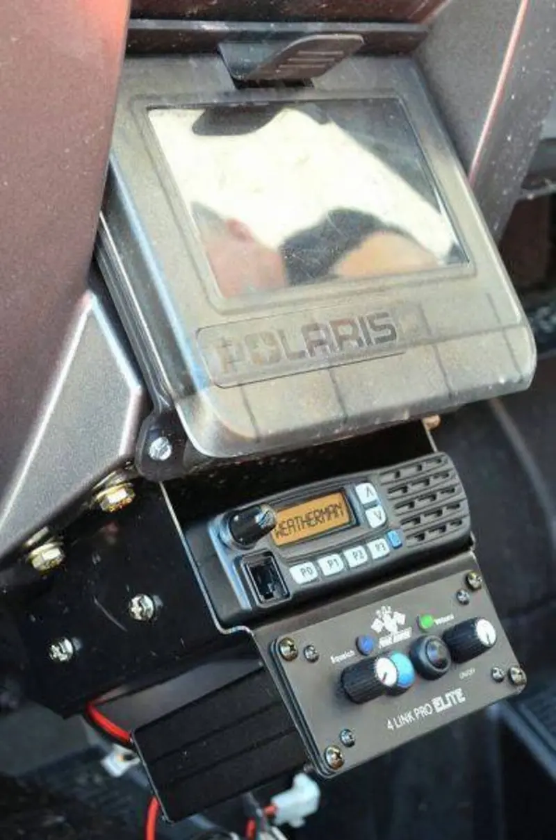 Pci Race Radios Polaris Rzr Under Pull Open Box Icom Radio & Intercom Bracket 2