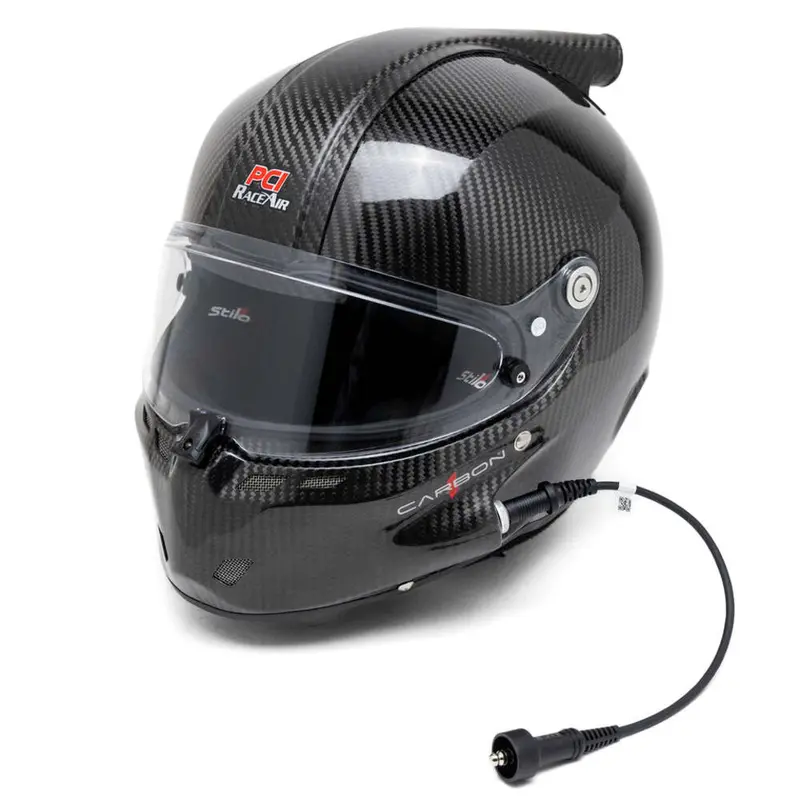 Pci Race Radios Stilo St6 Gt Sa2020 Helmet W/ Carbon Fiber Raceair Fitting & Stilo Earcup Wiring 1