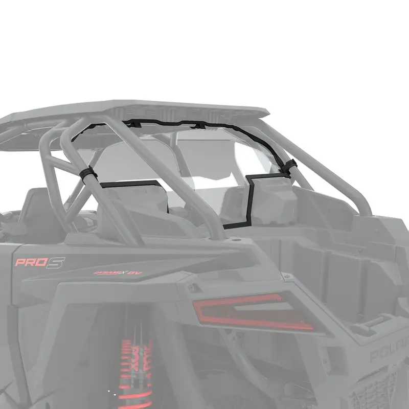Polaris 4-Seat 25+ Pro Xp/Pro S Lock & Ride Polycarbonate Clear Rear Panel 1
