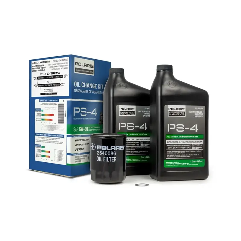 Polaris Full Synthetic Oil Change Kit - 2 Quarts Of Ps-4 Engine Oil & 1 Oil Filter 2