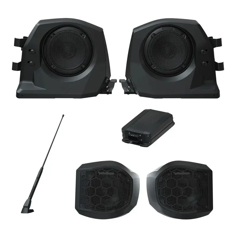 Polaris General Ride Command Rockford Fosgate Stage 2&3 Front&Rear Speakers Audio Kit 1