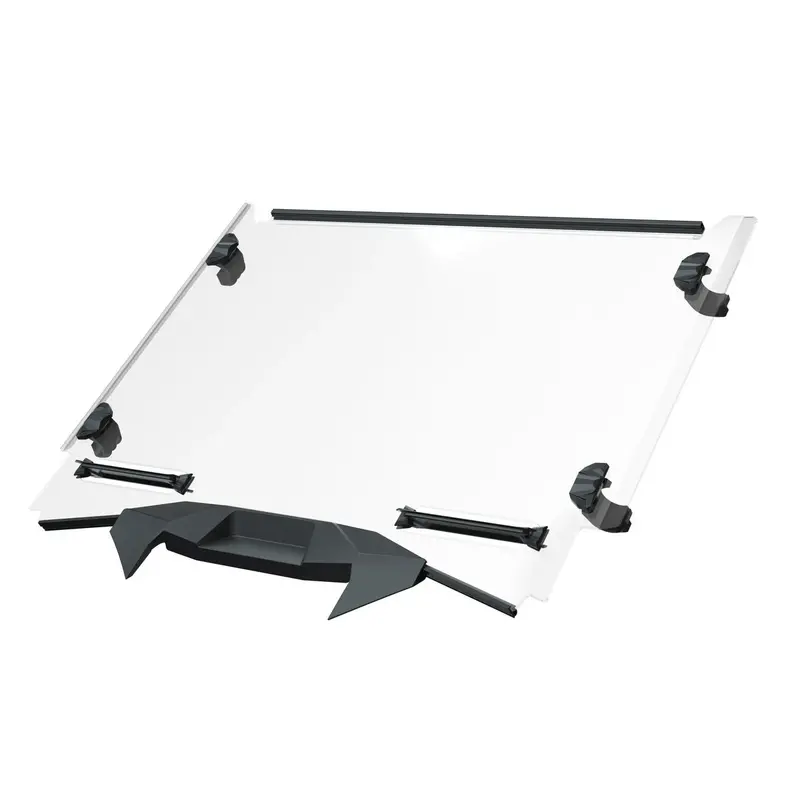 Polaris Hard Coat Poly Lock & Ride Full Vented Windshield - 2-Seat 1