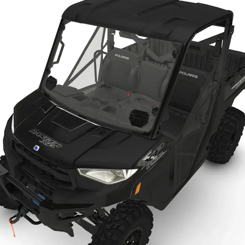 Polaris Lock & Ride Hard Coat Poly Vented Full Windshield 2