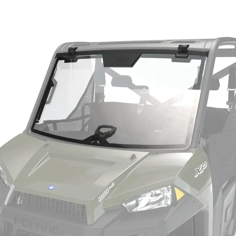 Polaris Ranger Clear Glass Tip-Out Full Windshield With Three Positions 1