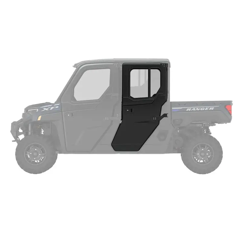Polaris Ranger Crew Xp 1000 & Pro Xd Crew Rear Poly Manual Crank Window Doors - Set Of 2 1