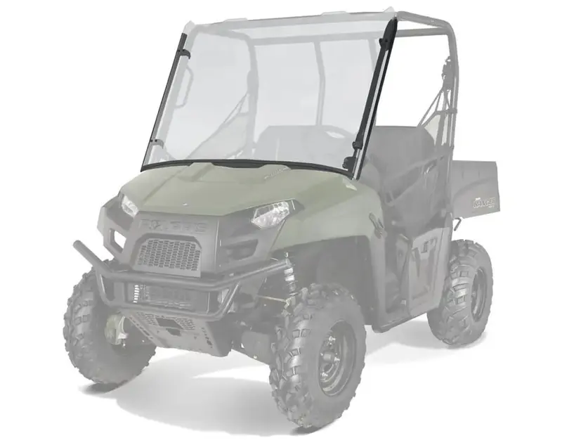 Polaris Ranger Mid-Size Lock & Ride Full Windshield - Hard Coat Poly 2