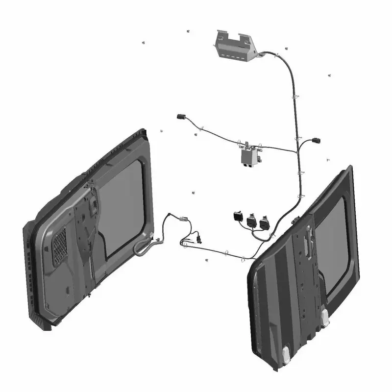 Polaris Ranger Xd 1500/Crew Poly Rear Power Window Doors - Set Of 2 1