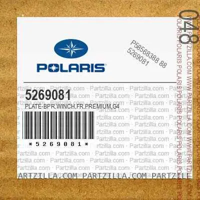 Polaris Rzr Turbo R/ Pro R Winch Plate #5269081 For Polaris High Coverage Front Bumper 1
