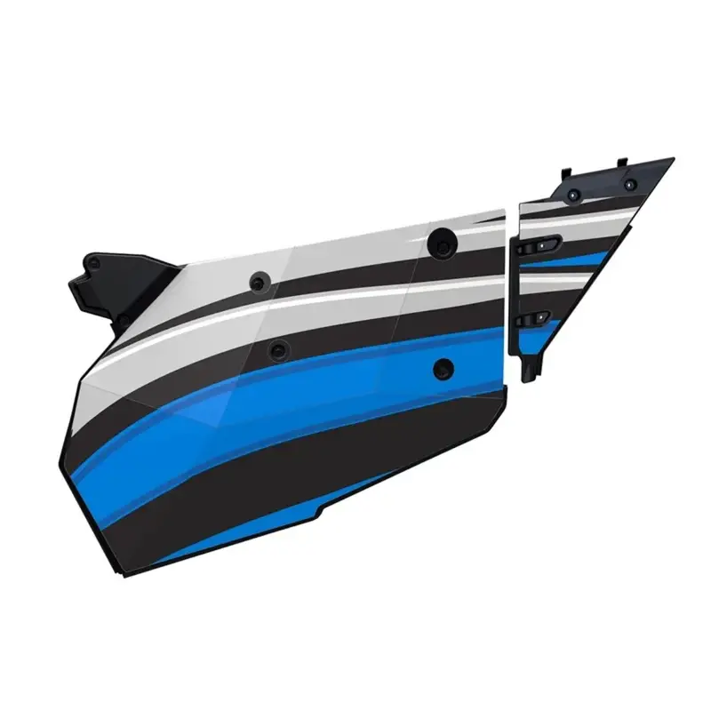Polaris Rzr Xp Turbo 2-Seat Aluminum Door Graphics - Velocity Blue 1