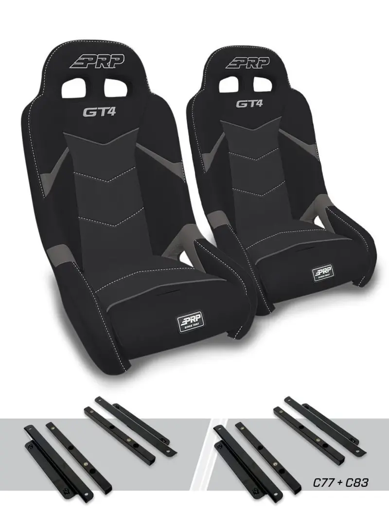 Prp Gt4 Suspension Seats Kit For Polaris General, Rzr S 900, 900 Trail, Trail, Xp 1000, Turbo, Turbo S, Rs1 (Pair) 2
