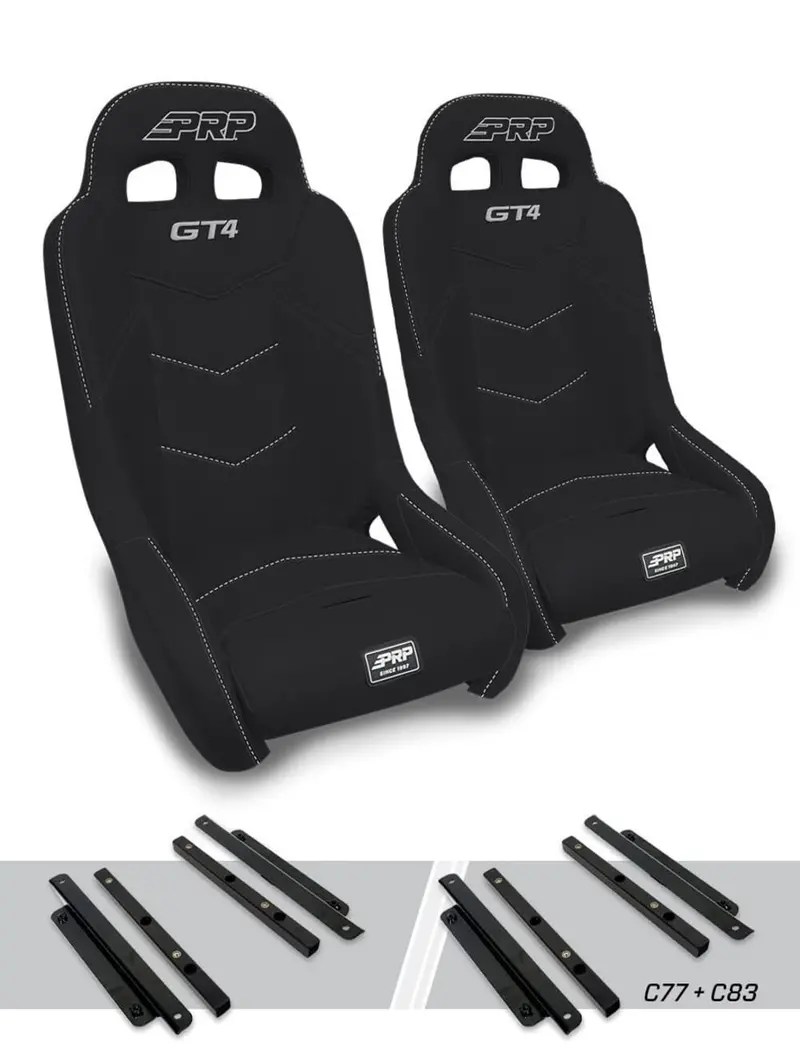 Prp Gt4 Suspension Seats Kit For Polaris General, Rzr S 900, 900 Trail, Trail, Xp 1000, Turbo, Turbo S, Rs1 (Pair) 2