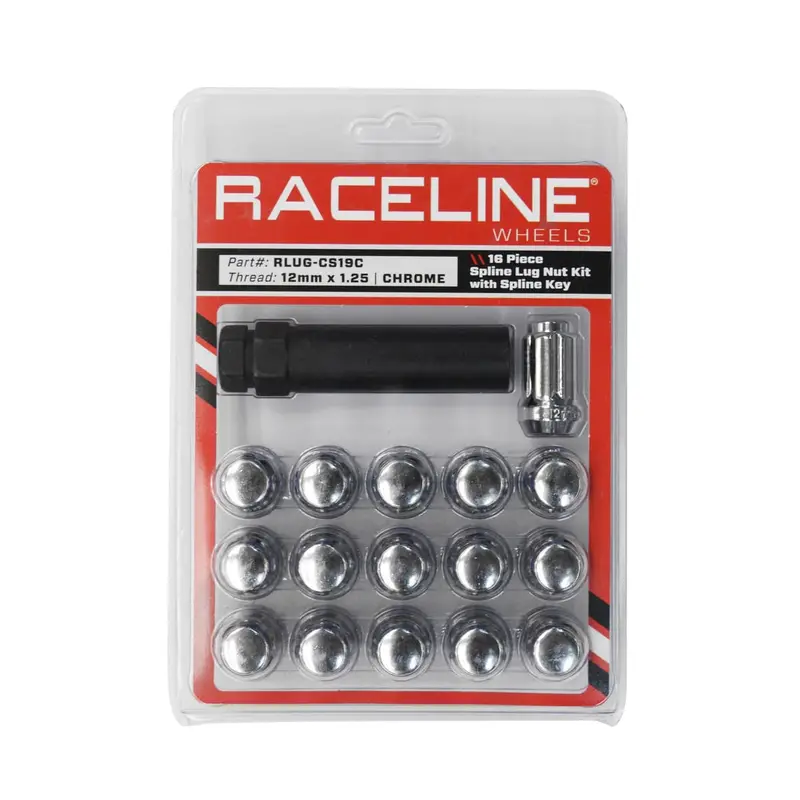 Raceline 16 Pack 12X1.25 Spline - Chrome 1