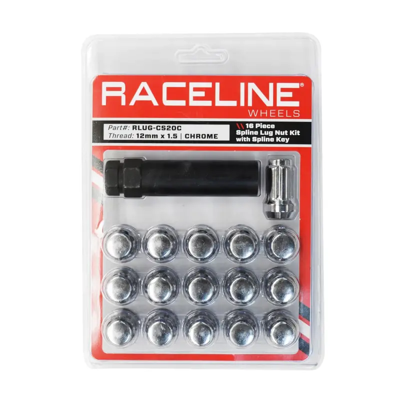 Raceline 16 Pack 12X1.5 Spline - Chrome 1