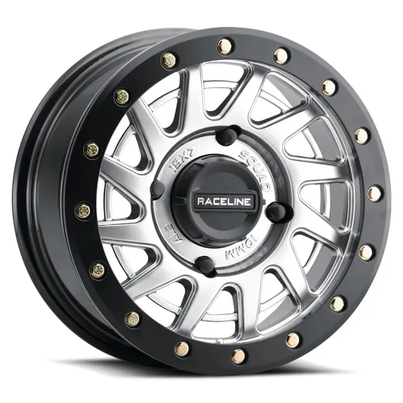 Raceline A12 Squad Beadlock - Hyper Silver & System 3 Xcr350 Radial Utv Wheel & Tire Kit 3