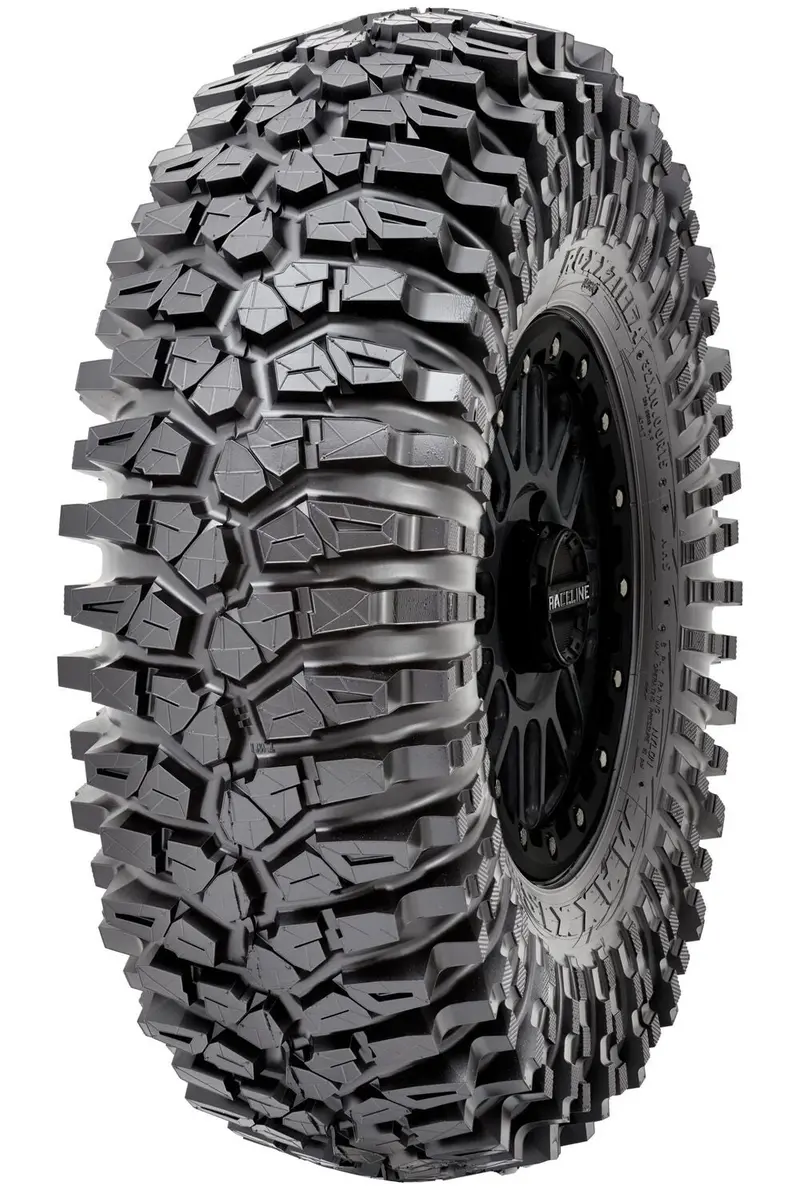 Raceline A14sb Alpha Silver/Black Beadlock & Maxxis Roxxzilla Radial Wheel & Tire Kit 3