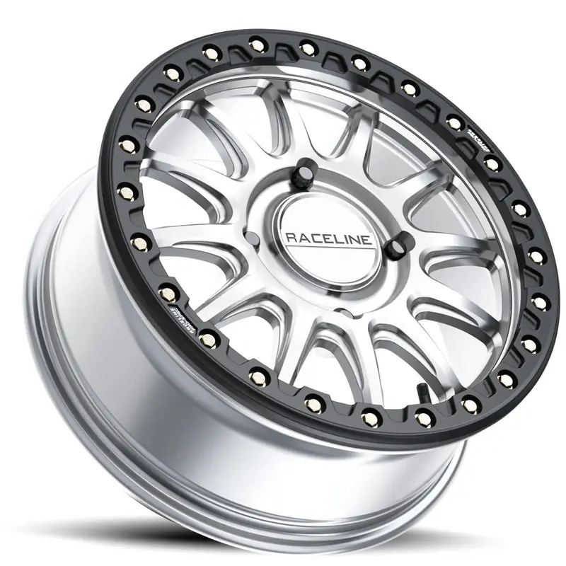 Raceline A14sb Alpha Silver/Black Beadlock & Maxxis Roxxzilla Radial Wheel & Tire Kit 7