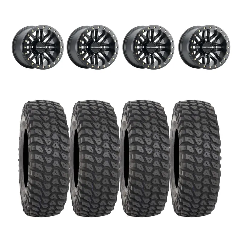 Raceline A91b Ryno Beadlock & System 3 Xcr350 Radial Utv Wheel & Tire Kit 1