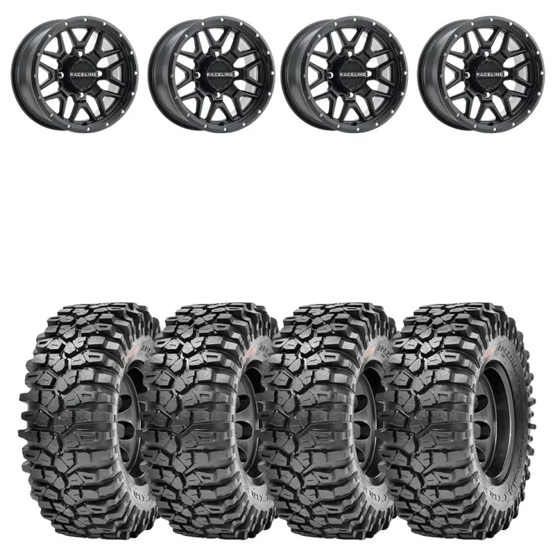 Raceline A94b Krank Simulated Beadlock & Maxxis Roxxzilla Radial Wheel & Tire Kit 1