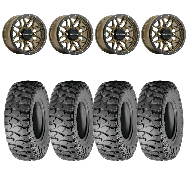 Raceline A94bz Krank Simulated Beadlock & Atturo Trail Blade Boss Wheel & Tire Kit 1