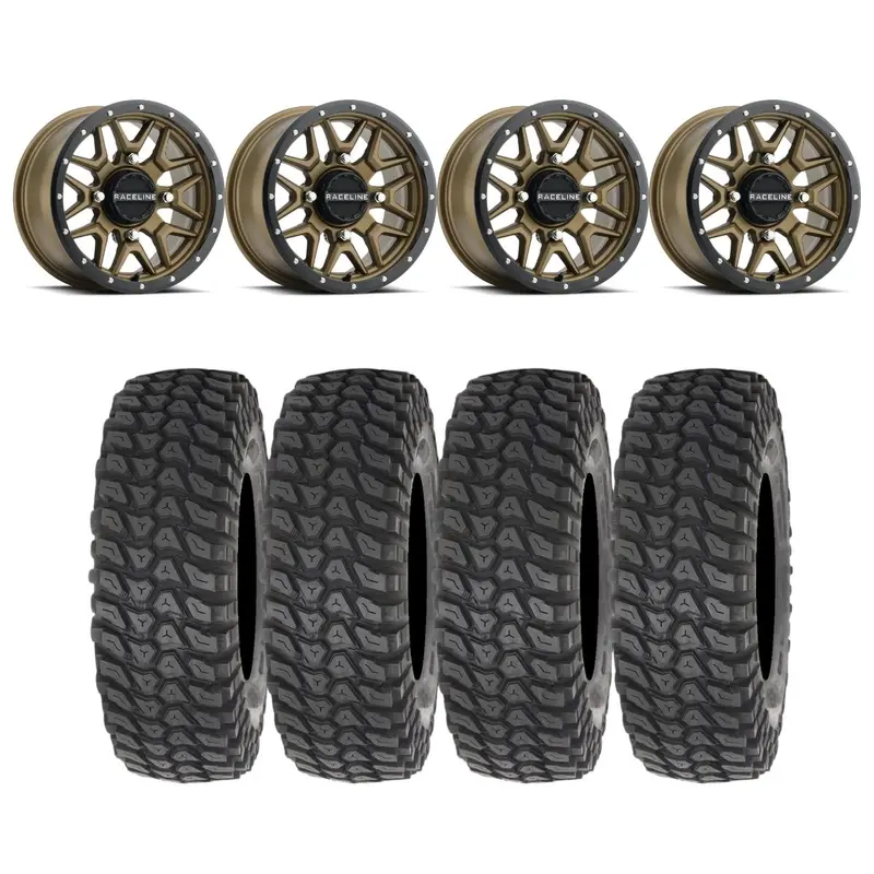 Raceline A94bz Krank Simulated Beadlock & System 3 Xcr350 Radial Wheel & Tire Kit 1