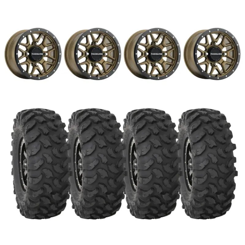 Raceline A94bz Krank Simulated Beadlock & System 3 Xtr370 Offroad Wheel & Tire Kit 1