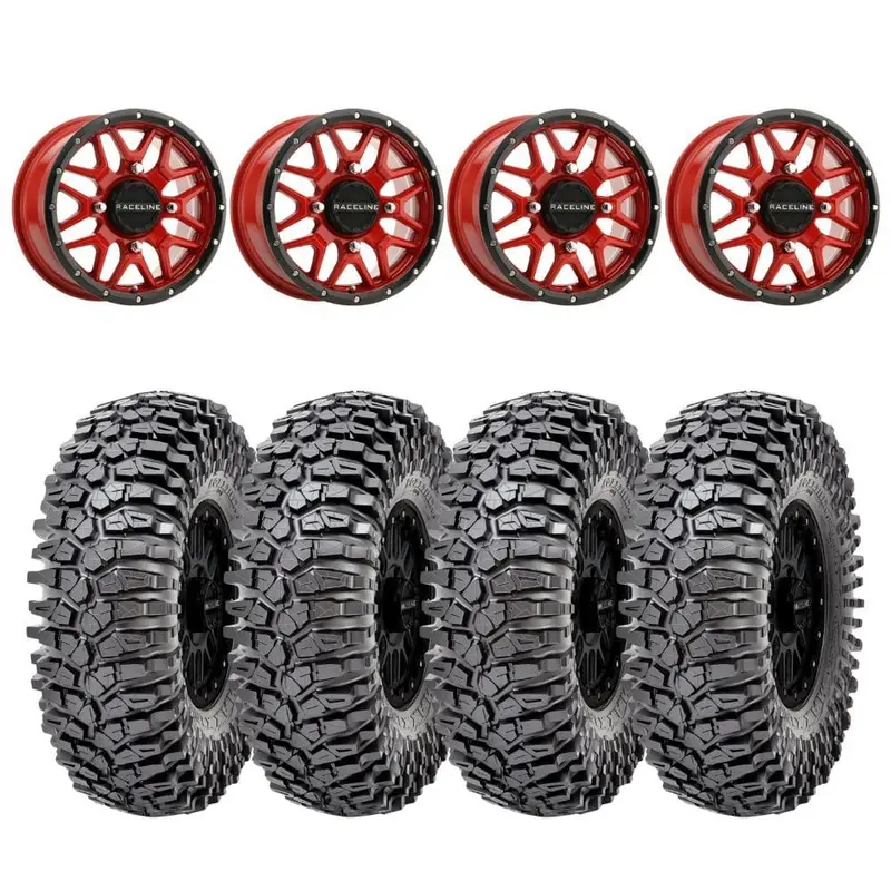 Raceline A94r Krank Simulated Beadlock & Maxxis Roxxzilla Radial Wheel & Tire Kit 1