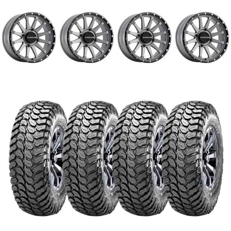 Raceline A95sg Trophy Simulated Beadlock & Maxxis Liberty Performance Off Road Wheel & Tire Kit 1