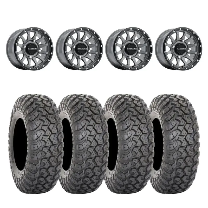 Raceline A95sg Trophy Simulated Beadlock & System 3 Rt320 Radial Wheel & Tire Kit 1