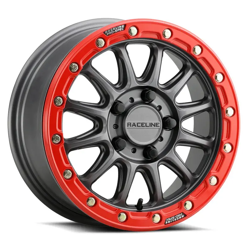 Raceline Gunmetal/Red A14gr Alpha Beadlock 5 Lug & System 3 Xtr370 Offroad Wheel & Tire Kit 2