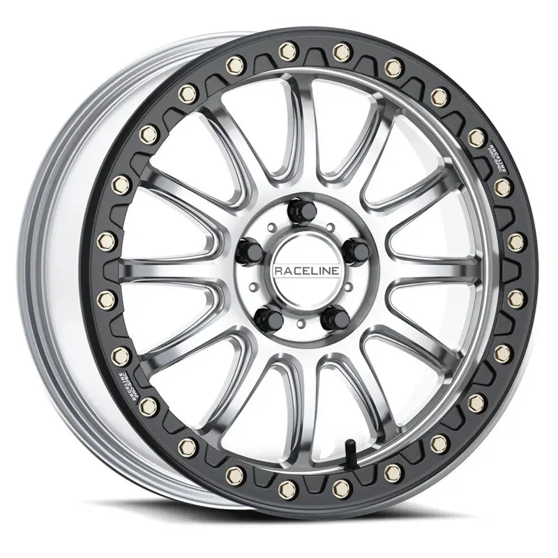 Raceline Silver/Black A14sb Alpha Beadlock & Atturo Trail Blade Boss Wheel & Tire Kit 3