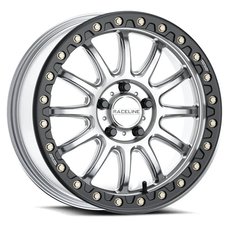 Raceline Silver/Black A14sb Alpha Beadlock & System 3 Xtr370 Offroad Wheel & Tire Kit 2