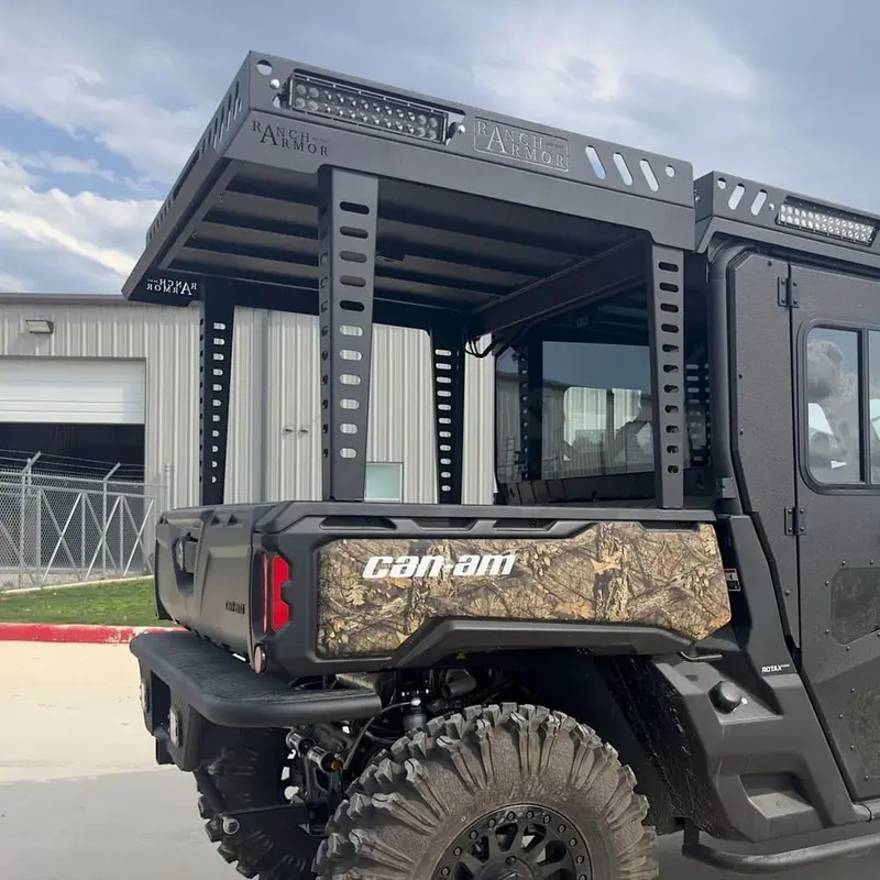 Ranch Armor Can-Am Defender Rear Raised Bed Rack 1