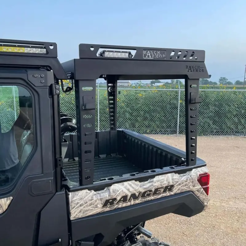 Ranch Armor Polaris Ranger Rear Raised Bed Rack 1