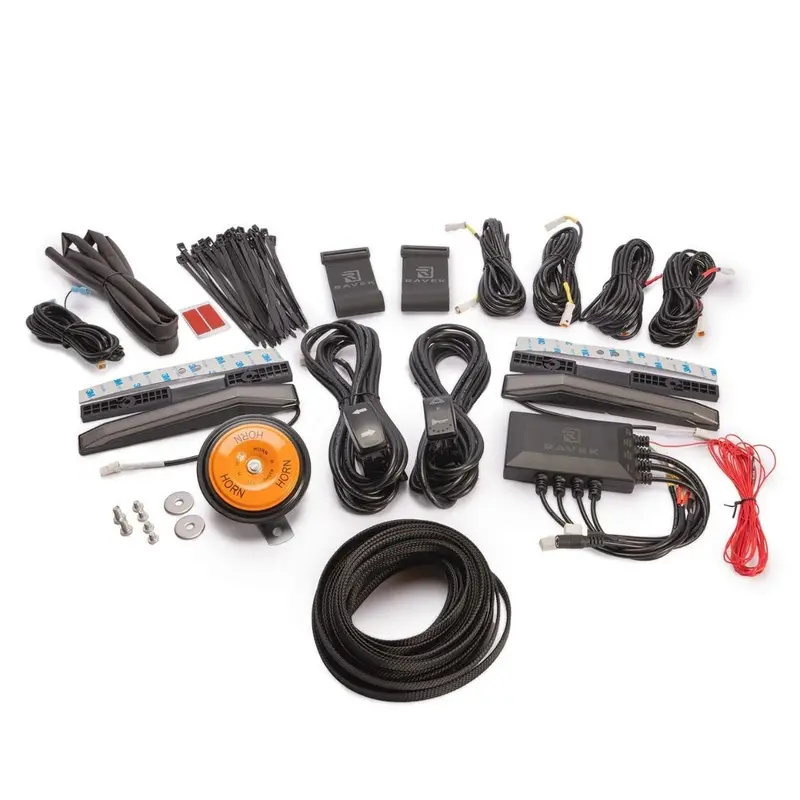 Ravek '17-'18 Polaris Ranger Plug & Play Auto-Cancel Utv Turn Signal Kit With White Running Lights 1