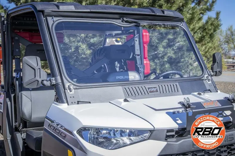 Razorback Offroad Polaris Glass Folding Windshield 2
