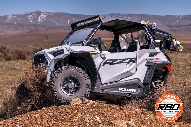 Razorback Offroad Polaris Rzr Ultimate Trail Folding Glass Windshield 2