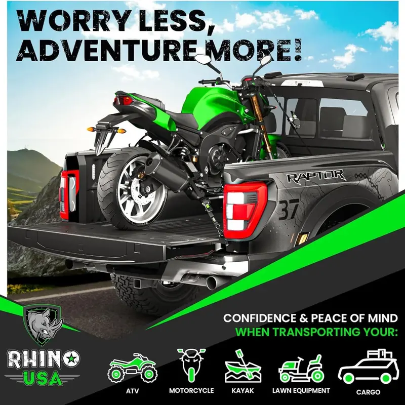 Rhino Usa 1" X 10' Retractable Ratchet Straps 7