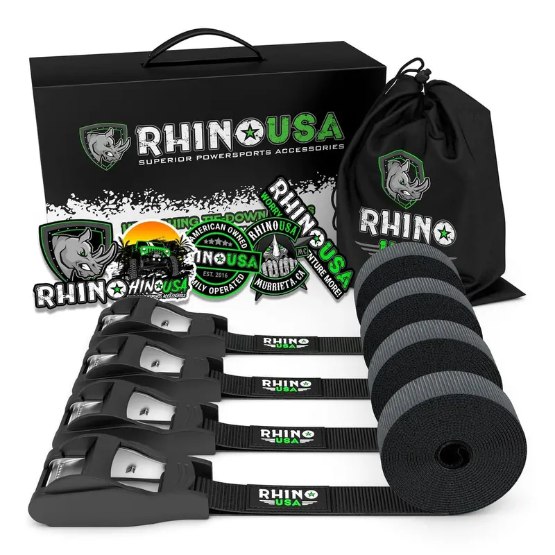 Rhino Usa 1" X 12' Lashing Tie-Down Straps 1