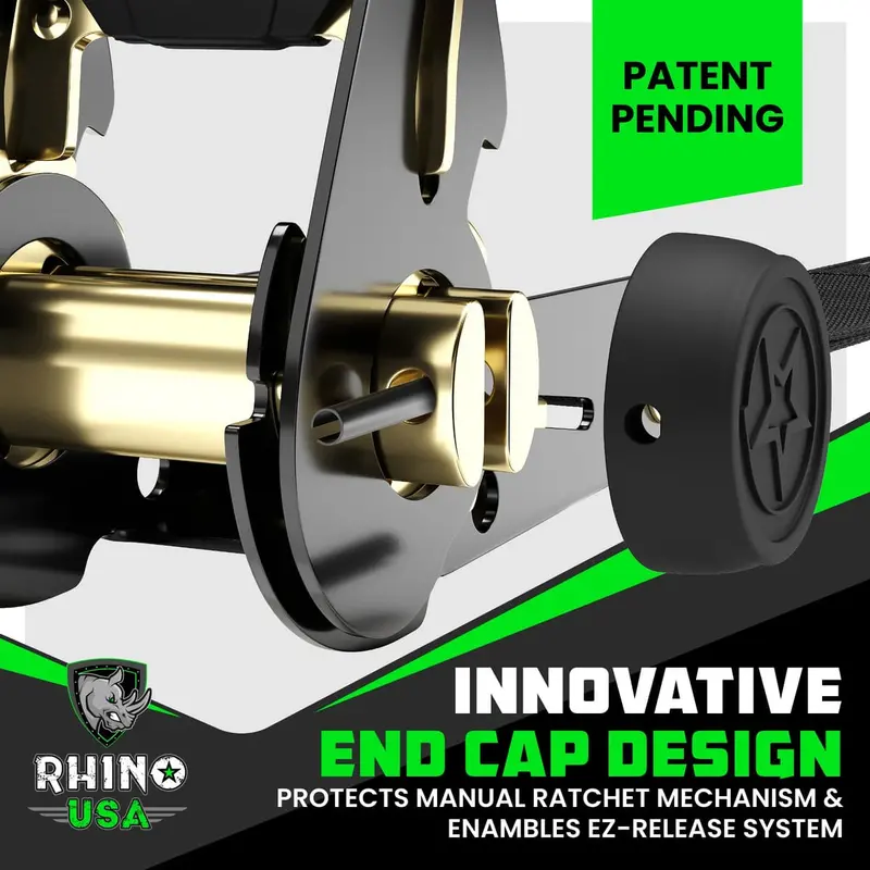Rhino Usa 1" X 15' 4-Pack Ratchet Tie-Down Set 4