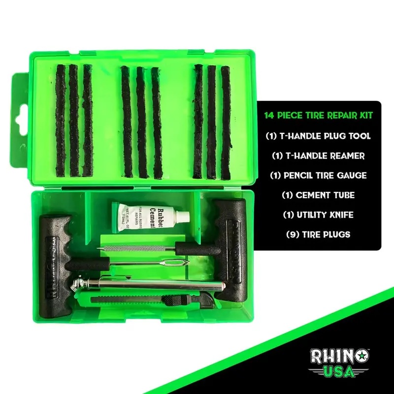 Rhino Usa 14-Piece Compact Tire Repair Kit 2