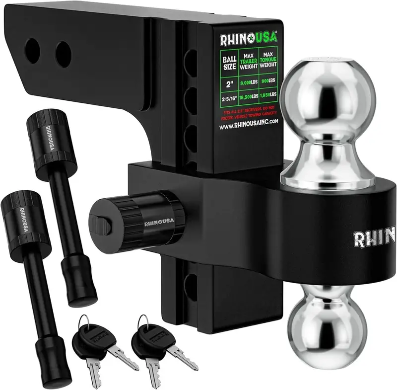 Rhino Usa 2.5" Receivers Adjustable Drop Hitch 1