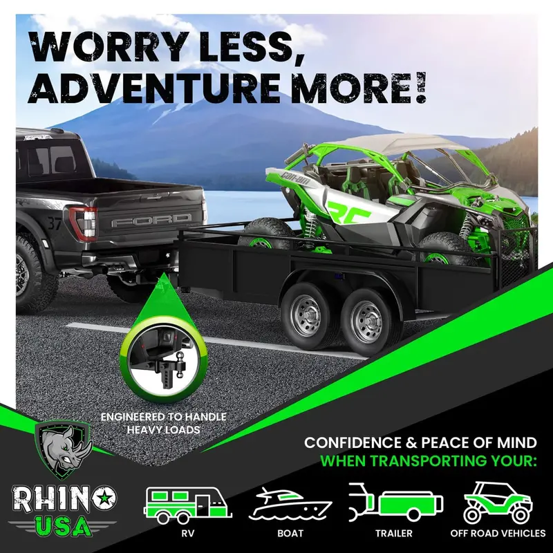 Rhino Usa 2.5" Receivers Adjustable Drop Hitch 6
