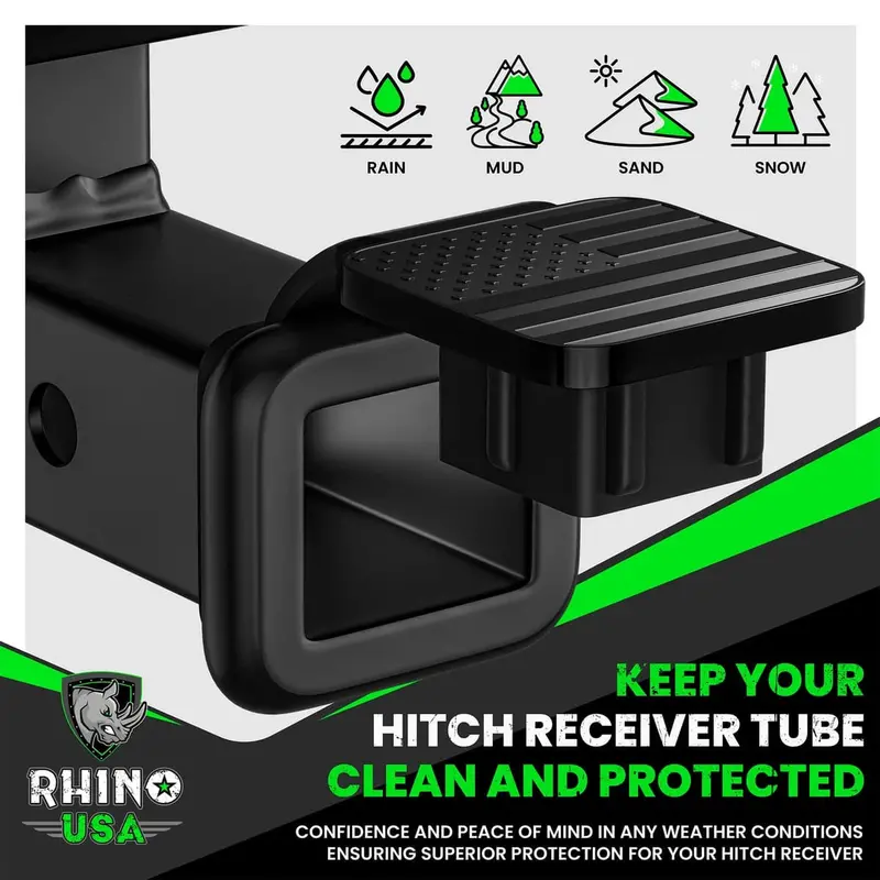 Rhino Usa 2" American Flag Hitch Cover 3