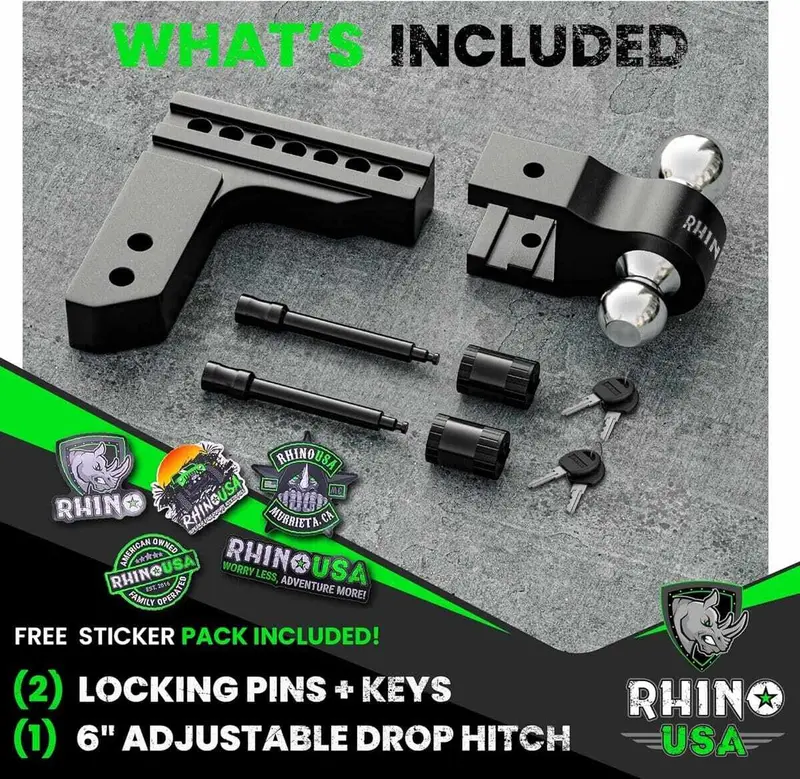 Rhino Usa 2" Receivers Adjustable Drop Hitch 4