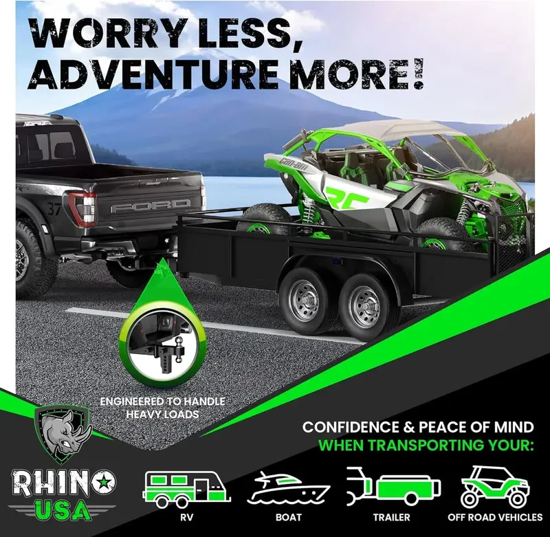 Rhino Usa 2" Receivers Adjustable Drop Hitch 6