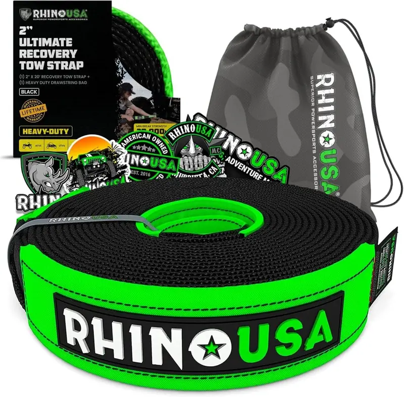 Rhino Usa 2" X 20' Ultimate Recovery Tow Strap 1